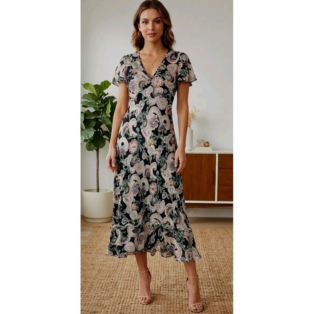 NWT Y2K Lola P Babydoll Slip Dress Sz XL Beaded Boho‎ Whimsigoth Dark Fairy